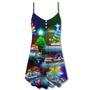 Poonton Neon Tree Merry Christmas - V-Neck Sleeveless Cami Dress