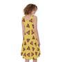 Poop Emoji Pattern Print Sleeveless Knee Length Dress