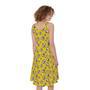 Popcorn Pattern Print Sleeveless Knee Length Dress