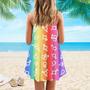 Pride Flag LGBT Gender Spaghetti Strap Summer Dress