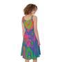 Psychedelic Bubble Print Sleeveless Knee Length Dress