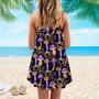 Psychedelic Fairy Colorful Mushroom Spaghetti Strap Summer Dress