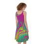 Psychedelic Formed Print Sleeveless Knee Length Dress