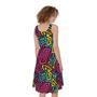 Psychedelic Funky Pattern Print Sleeveless Knee Length Dress