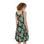 Psychedelic Hawaiian Flower Print Sleeveless Knee Length Dress