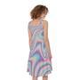 Psychedelic Holographic Print Sleeveless Knee Length Dress