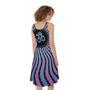 Psychedelic Om Print Sleeveless Knee Length Dress