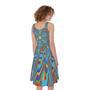 Psychedelic Print Sleeveless Knee Length Dress