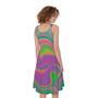 Psychedelic Soap Bubble Print Sleeveless Knee Length Dress