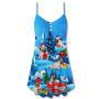 Pug Lovely Santa Merry Christmas Snow - V-Neck Sleeveless Cami Dress