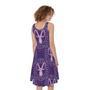 Purple Capricorn Zodiac Pattern Print Sleeveless Knee Length Dress