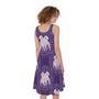 Purple Gemini Zodiac Pattern Print Sleeveless Knee Length Dress