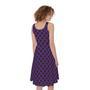 Purple Halloween Pattern Print Sleeveless Knee Length Dress