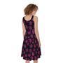 Purple Marijuana Leaf Pattern Print Sleeveless Knee Length Dress