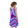 Purple Psychedelic Trippy Print Sleeveless Knee Length Dress