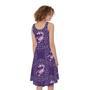 Purple Scorpio Zodiac Pattern Print Sleeveless Knee Length Dress