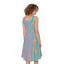 Rainbow Holographic Print Sleeveless Knee Length Dress