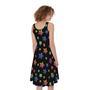 Rainbow Stars Pattern Print Sleeveless Knee Length Dress