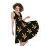 Rasta Flag Pattern Print Sleeveless Knee Length Dress