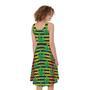 Rasta Striped Pattern Print Sleeveless Knee Length Dress