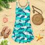 Realistic Dolphins In The Sea Spaghetti Strap Summer Dress