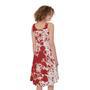 Red Blood Stains Print Sleeveless Knee Length Dress