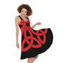 Red Celtic Knot Print Sleeveless Knee Length Dress