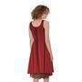 Red Curtain Theater Print Sleeveless Knee Length Dress