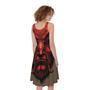 Red Devil Satan Print Sleeveless Knee Length Dress