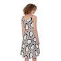 Red Heart And Penguin Pattern Print Sleeveless Knee Length Dress