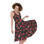 Red Meat Pattern Print Sleeveless Knee Length Dress