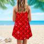 Red Mermaid Scales Spaghetti Strap Summer Dress