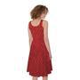 Red Python Snakeskin Print Sleeveless Knee Length Dress