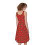 Red Tomatoes Pattern Print Sleeveless Knee Length Dress