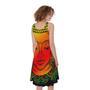 Reggae Buddha Print Sleeveless Knee Length Dress