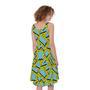 Retro Funky Pattern Print Sleeveless Knee Length Dress