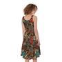 Retro Graffiti Pattern Print Sleeveless Knee Length Dress