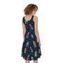 Rockets And Stars Pattern Print Sleeveless Knee Length Dress