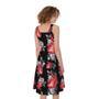 Rose And Heart Pattern Print Sleeveless Knee Length Dress