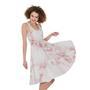 Rose Pink Marble Print Sleeveless Knee Length Dress