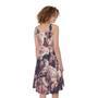 Sakura Cherry Blossom Print Sleeveless Knee Length Dress