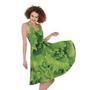 Salad Vegetable Print Sleeveless Knee Length Dress