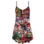 Santa Christmas Snow Village Christmas Spirit Of Giving - V-Neck Sleeveless Cami Dress