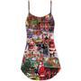 Santa Christmas Snow Village Christmas Spirit Of Giving - V-Neck Sleeveless Cami Dress