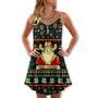 Santa Cowboy Christmas Old Man - V-Neck Sleeveless Cami Dress