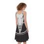 Satan Goat Skull Pentagram Print Sleeveless Knee Length Dress