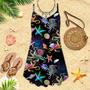 Scuba Diving Octopus Undersea Spaghetti Strap Summer Dress