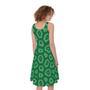 Sea Turtle Shell Pattern Print Sleeveless Knee Length Dress