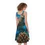 Sea Turtle Underwater Print Sleeveless Knee Length Dress