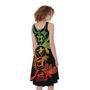 Seven Spiritual Chakras Print Sleeveless Knee Length Dress